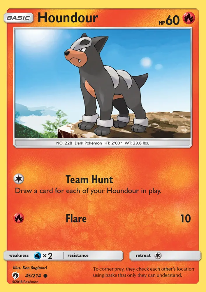 Houndour - Lost Thunder Pokemon Card