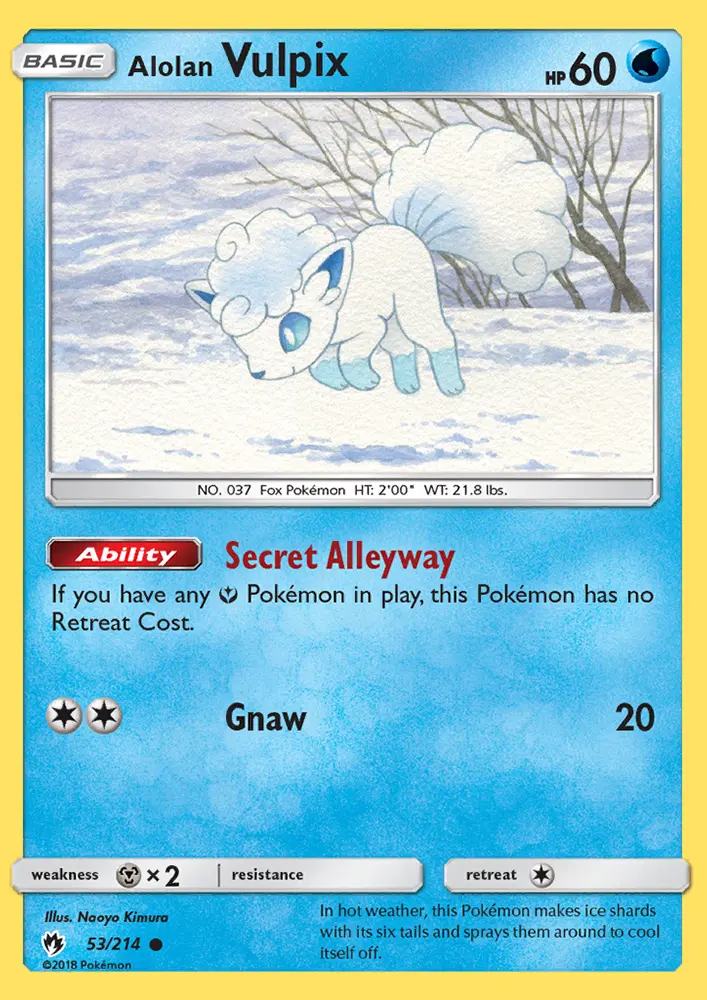Alolan Vulpix - Lost Thunder Pokemon Card