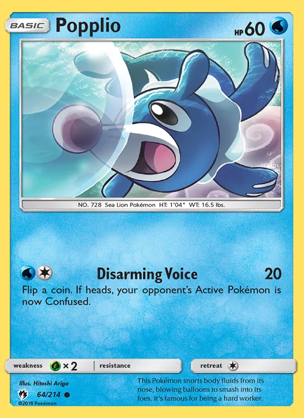 Popplio - Lost Thunder Pokemon Card