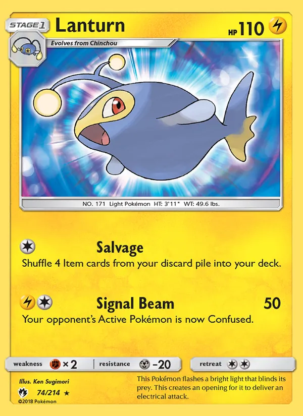 Lanturn - Lost Thunder Pokemon Card
