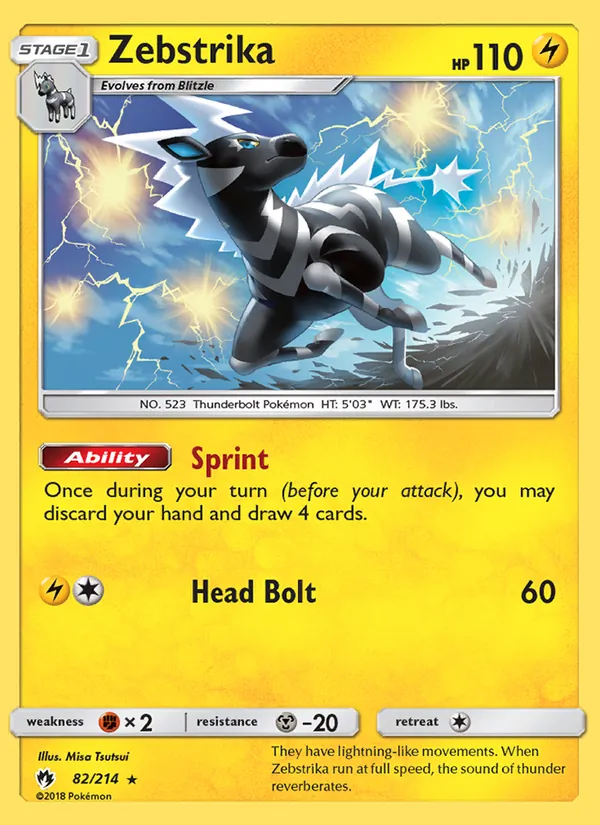 Zebstrika - Lost Thunder Pokemon Card
