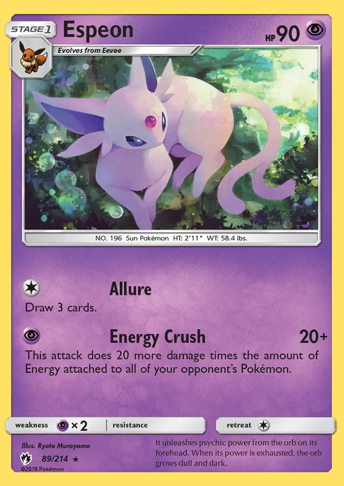 Espeon - Lost Thunder Pokemon Card