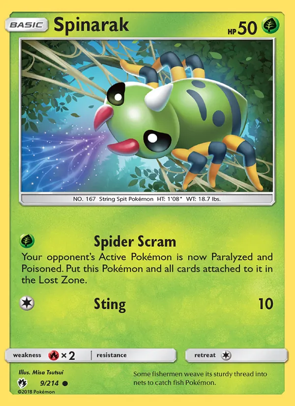 Spinarak - Lost Thunder Pokemon Card