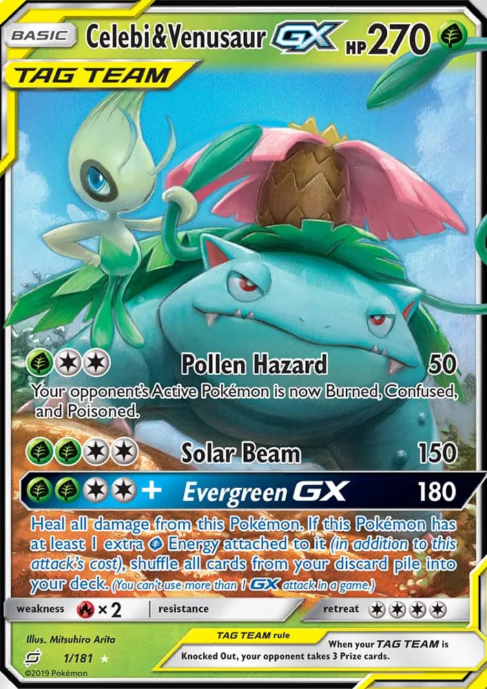 Celebi & Venusaur GX - Team Up Pokemon Card