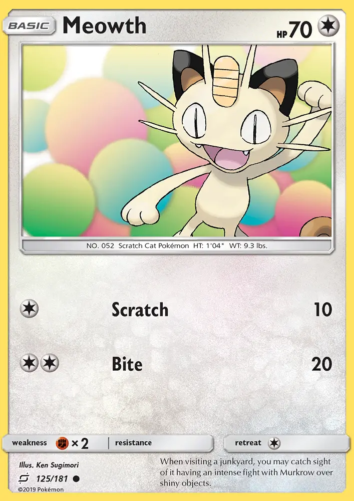 Meowth - Team Up Pokemon Card