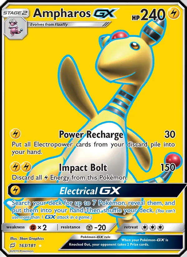 Ampharos GX - Team Up Pokemon Card