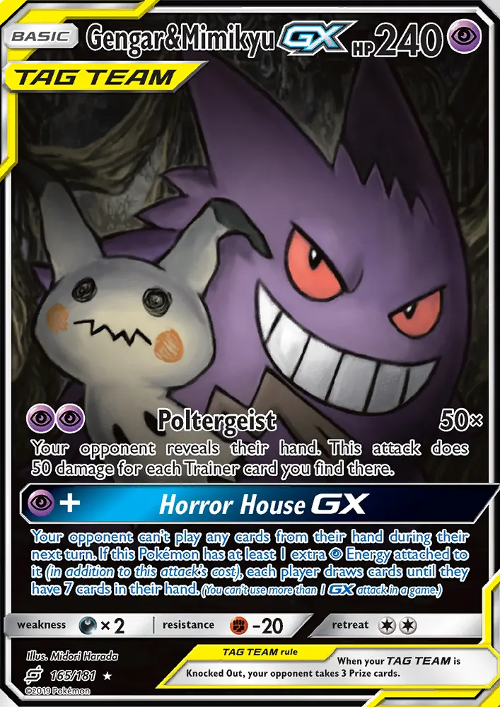 Gengar & Mimikyu GX - Team Up Pokemon Card