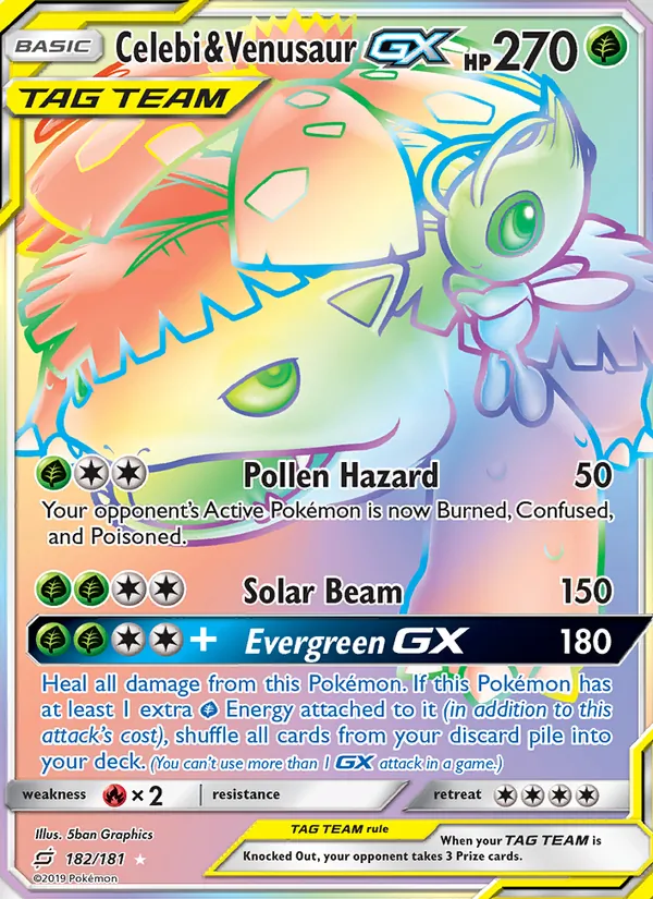 Celebi & Venusaur GX - Team Up Pokemon Card