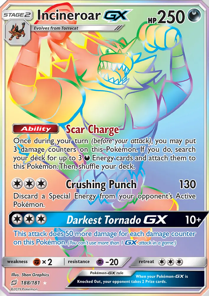 Incineroar GX - Team Up Pokemon Card