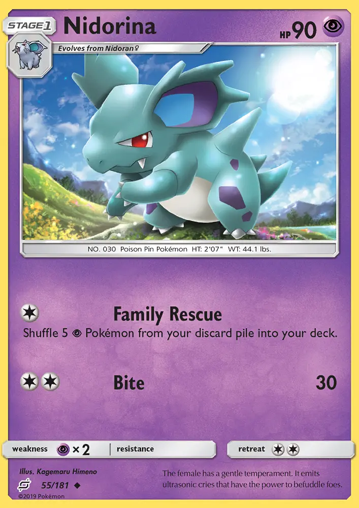 Nidorina - Team Up Pokemon Card