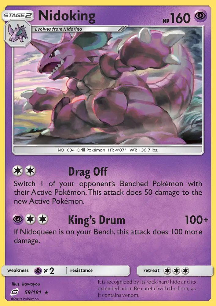 Nidoking - Team Up Pokemon Card
