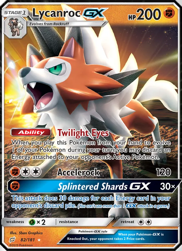 Lycanroc GX - Team Up Pokemon Card