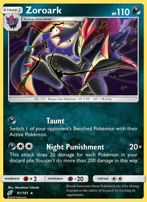 Zoroark - Team Up Pokemon Card