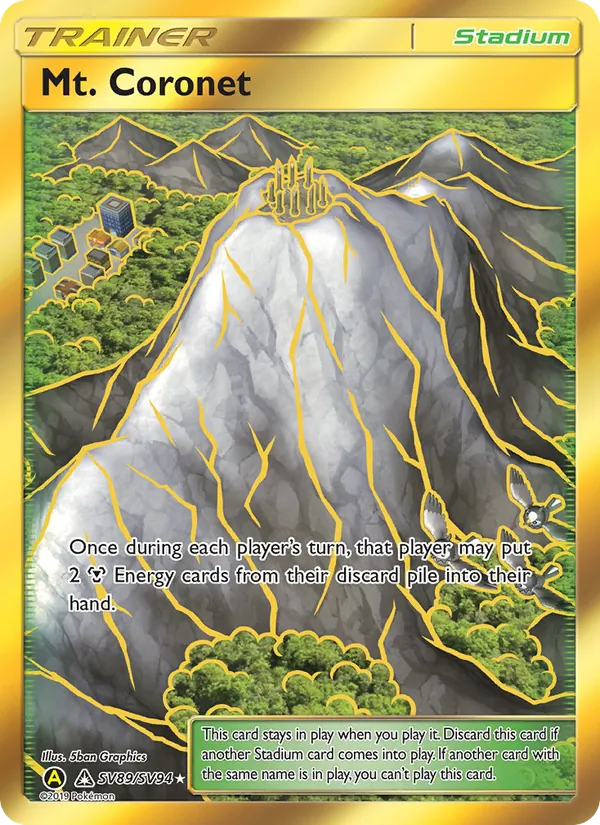 Mt. Coronet - Yellow A Alternate Pokemon Card