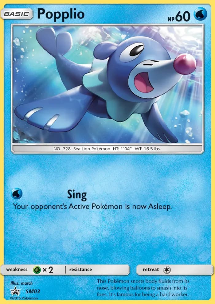 Popplio - SM Black Star Promos Pokemon Card