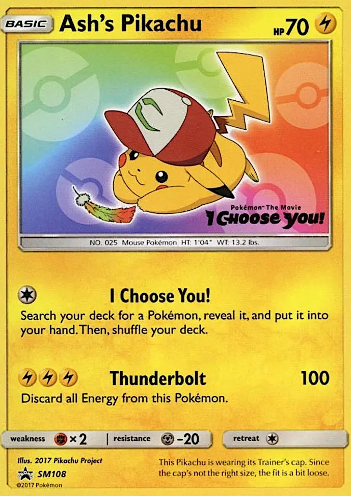 Ash's Pikachu - SM Black Star Promos Pokemon Card