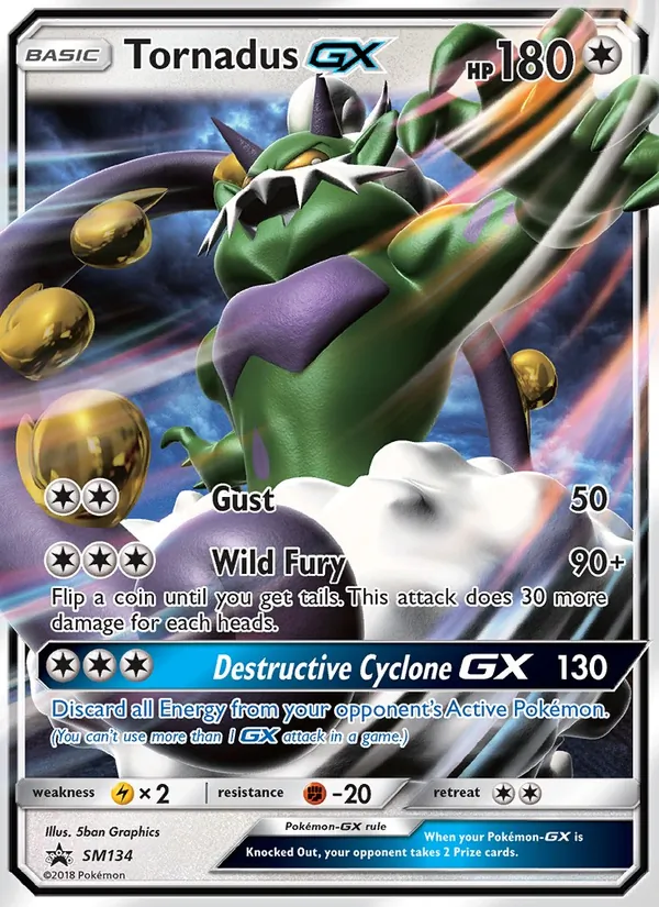 Tornadus GX - SM Black Star Promos Pokemon Card