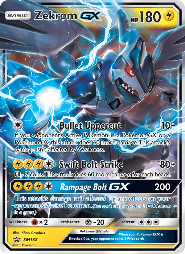 Zekrom GX - SM Black Star Promos Pokemon Card