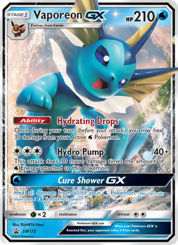 Vaporeon GX - SM Black Star Promos Pokemon Card