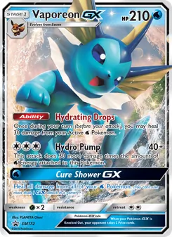 Vaporeon GX - SM Black Star Promos