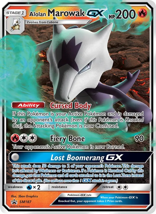 Alolan Marowak GX - SM Black Star Promos Pokemon Card