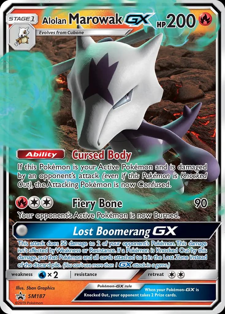 Alolan Marowak GX - SM Black Star Promos Pokemon Card