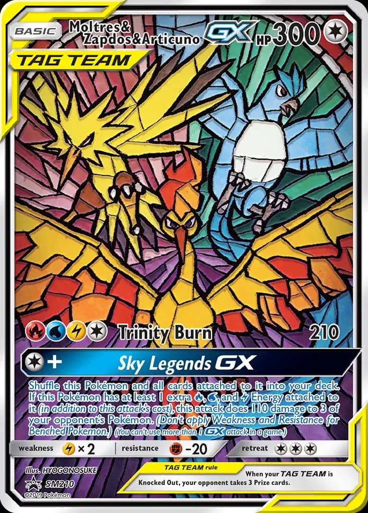 Moltres & Zapdos & Articuno GX - SM Black Star Promos Pokemon Card