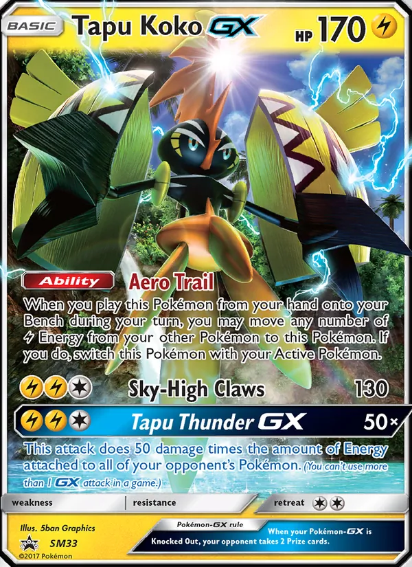 Tapu Koko GX - SM Black Star Promos Pokemon Card