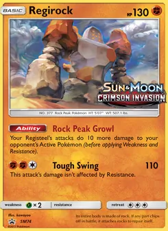 Regirock - SM Black Star Promos