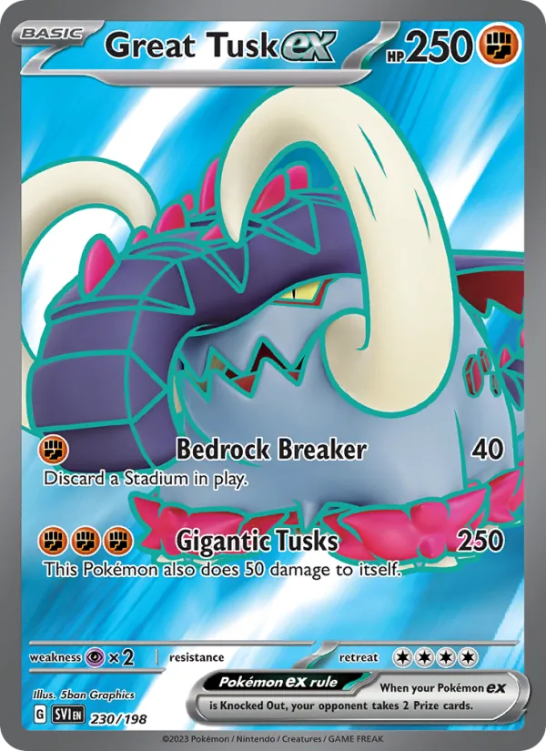 Great Tusk ex - Scarlet & Violet Pokemon Card