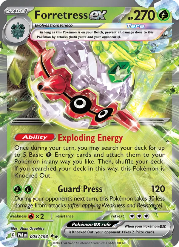 Forretress ex - Paldea Evolved Pokemon Card