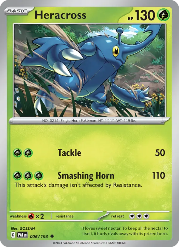 Heracross - Paldea Evolved Pokemon Card