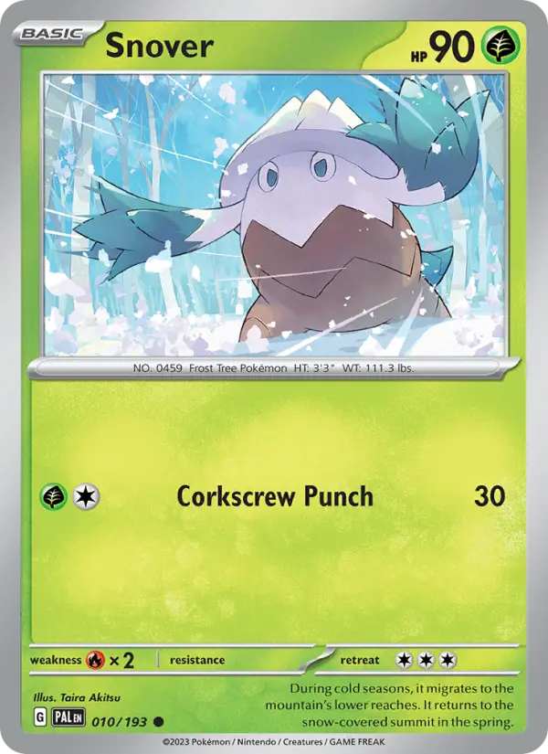 Snover - Paldea Evolved Pokemon Card