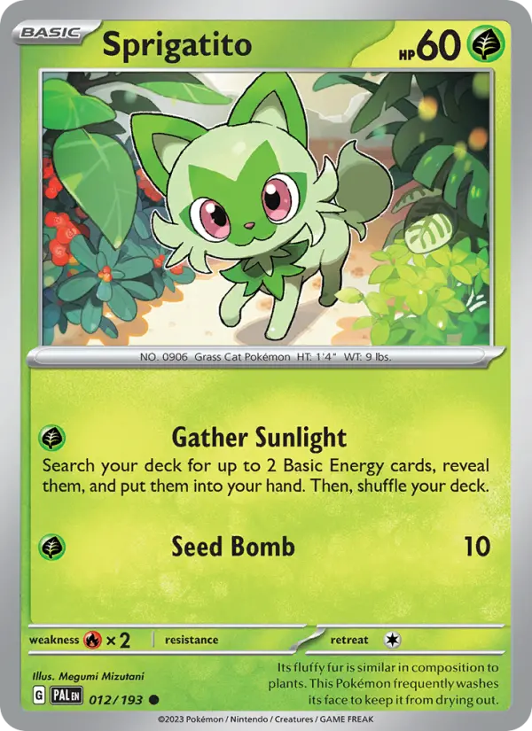 Sprigatito - Paldea Evolved Pokemon Card