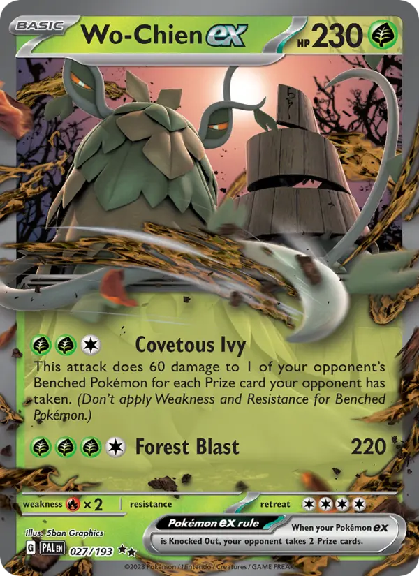 Wo-Chien ex - Paldea Evolved Pokemon Card