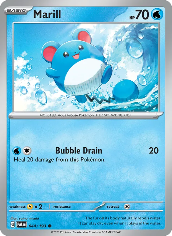 Marill - Paldea Evolved Pokemon Card