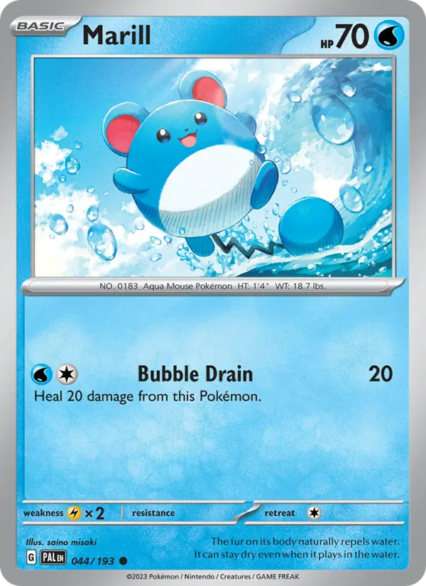 Marill - Paldea Evolved Pokemon Card