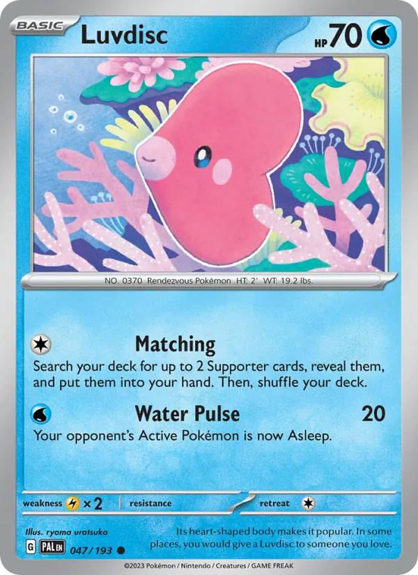 Luvdisc - Paldea Evolved Pokemon Card
