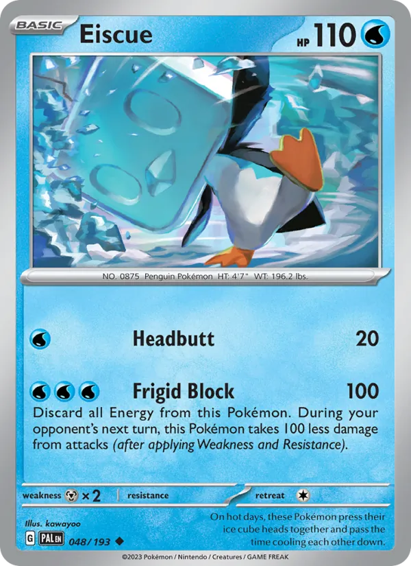 Eiscue - Paldea Evolved Pokemon Card
