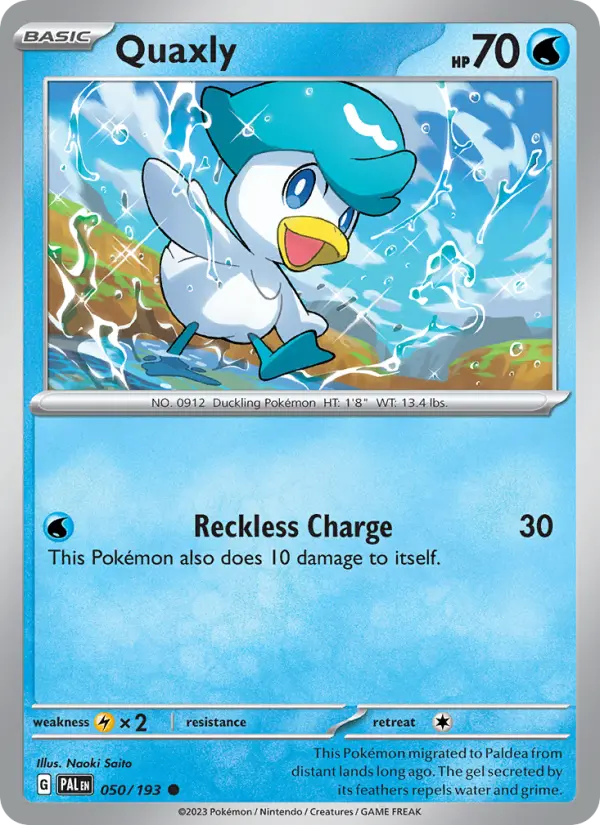 Quaxly - Paldea Evolved Pokemon Card