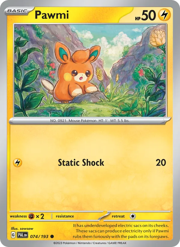 Pawmi - Paldea Evolved Pokemon Card