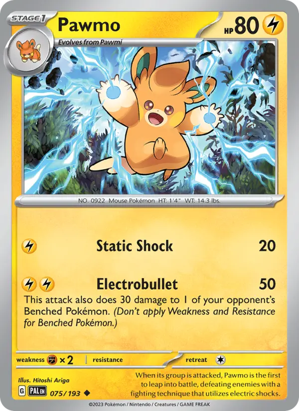Pawmo - Paldea Evolved Pokemon Card