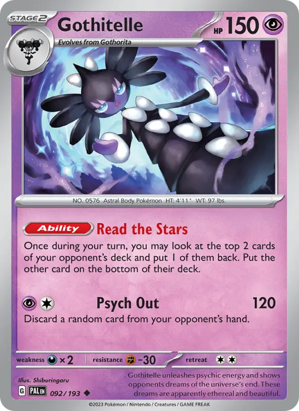 Gothitelle - Paldea Evolved Pokemon Card