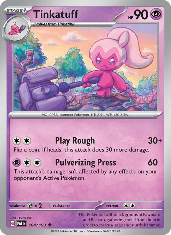 Tinkatuff - Paldea Evolved Pokemon Card