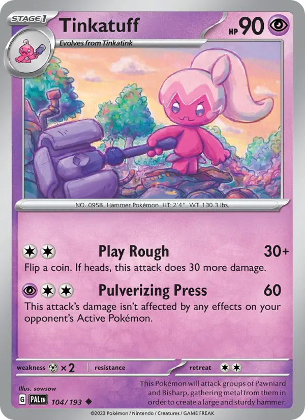Tinkatuff - Paldea Evolved Pokemon Card