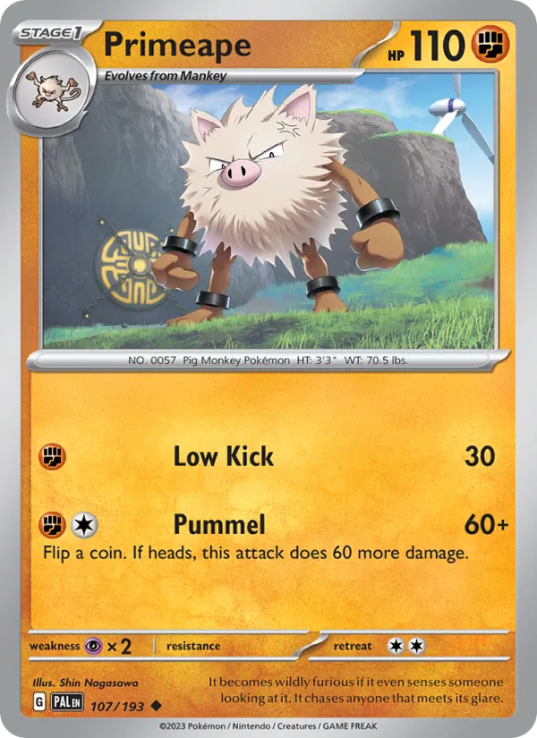 Primeape - Paldea Evolved Pokemon Card