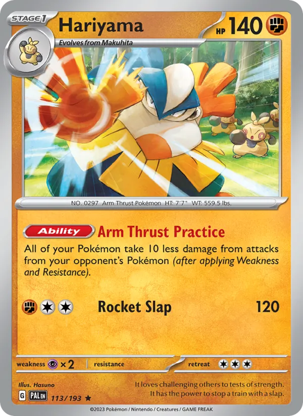 Hariyama - Paldea Evolved Pokemon Card