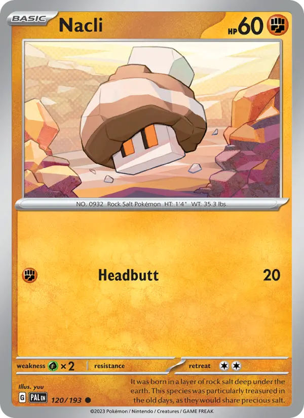 Nacli - Paldea Evolved Pokemon Card