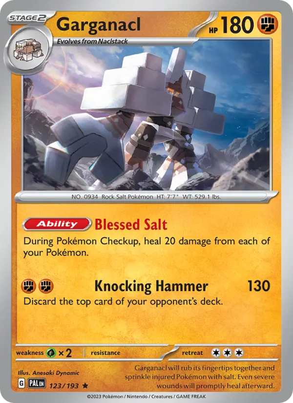 Garganacl - Paldea Evolved Pokemon Card