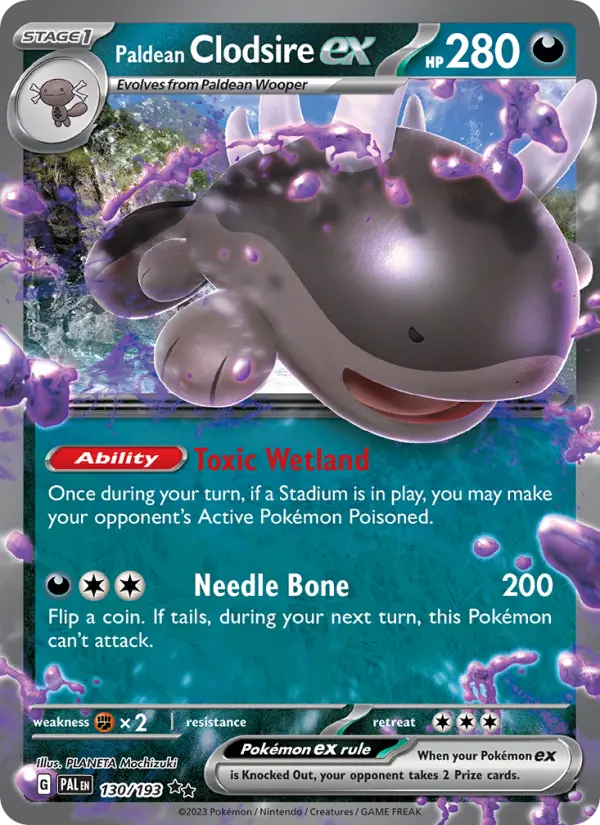 Paldean Clodsire ex - Paldea Evolved Pokemon Card